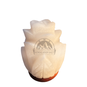 Snow White Rose Salt Lamp 3033